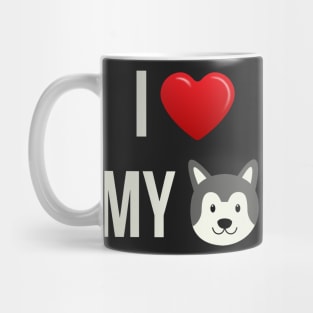 I Love My Husky - Siberian Husky Puppy Dog Face Mug